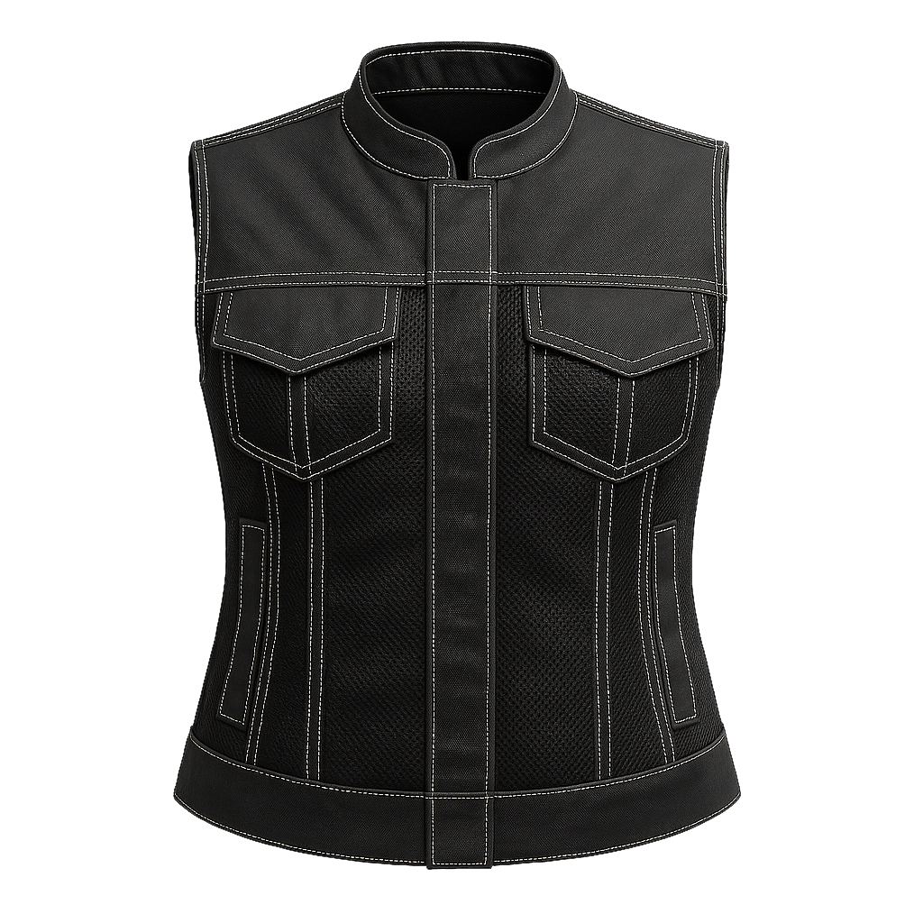 Trace Moto Mesh Women's Club Style Motorcycle Vest