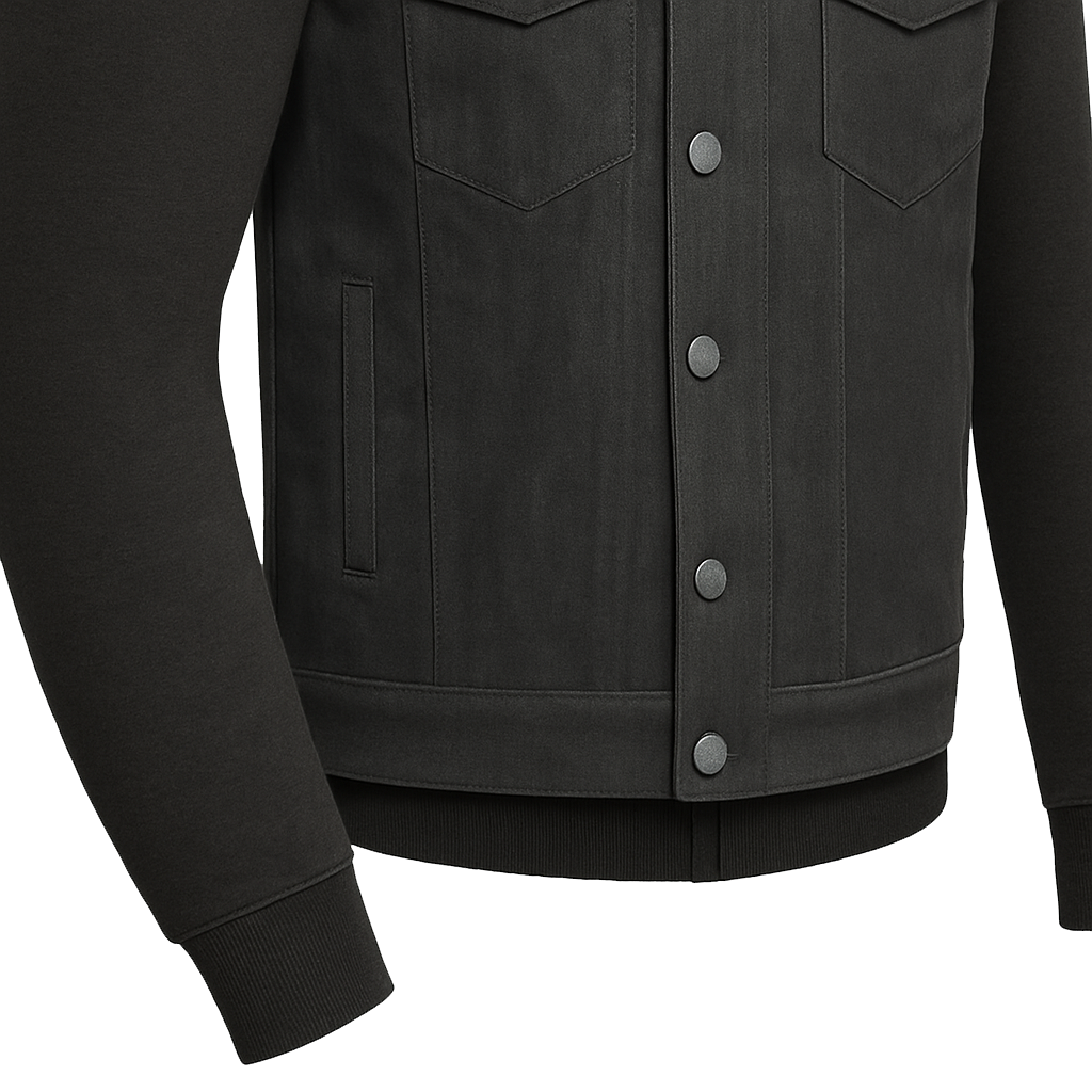 PR-312 Ashmark – Men's Motorcycle Denim Vest & Hoodie