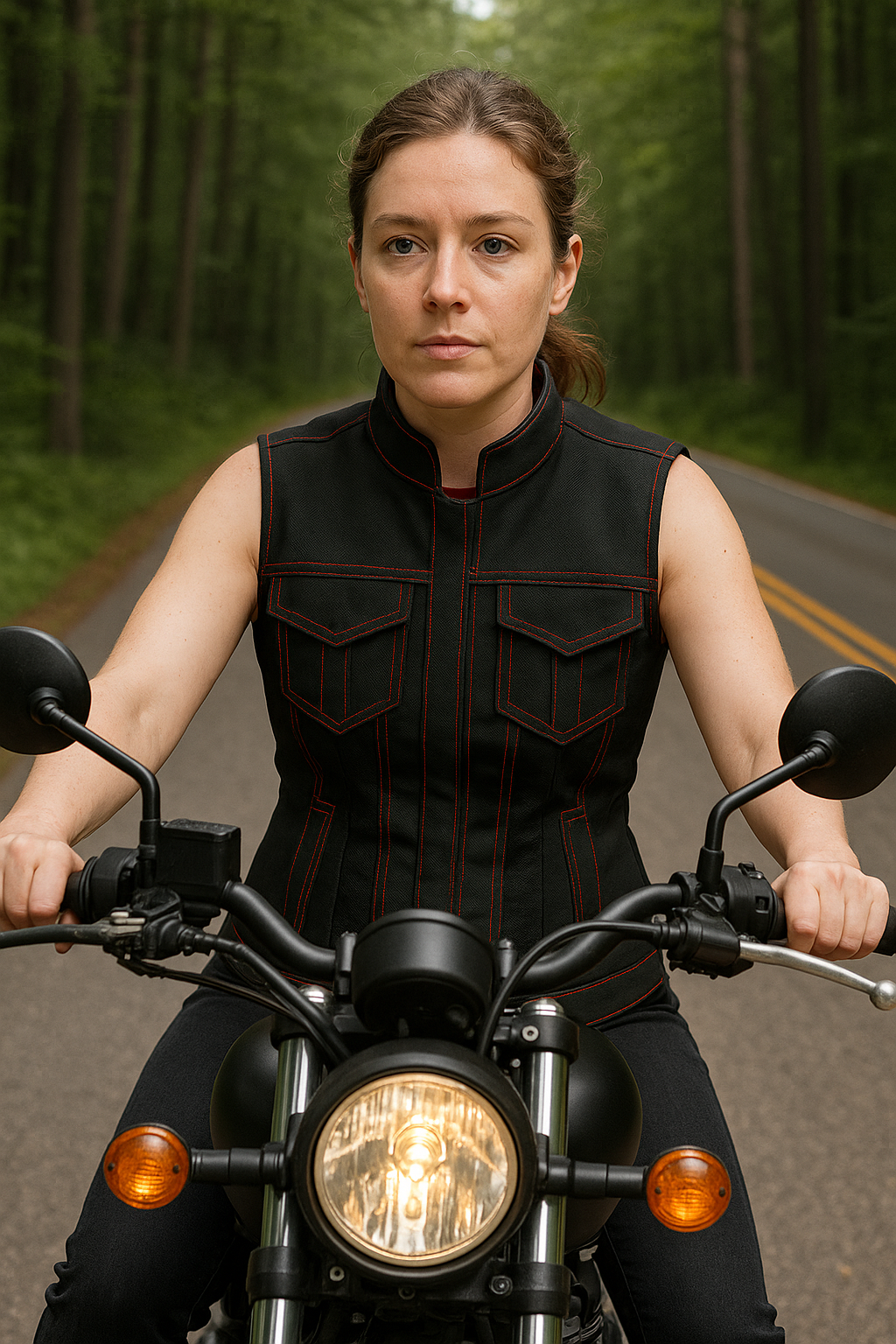 Trace Moto Mesh Women's Club Style Motorcycle Vest