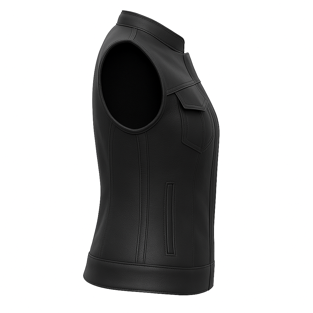 Nightlock – Women's Perforated Club Style Leather Vest
