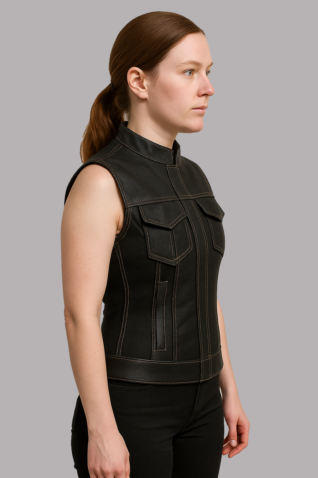 Trace Moto Mesh Women's Club Style Motorcycle Vest