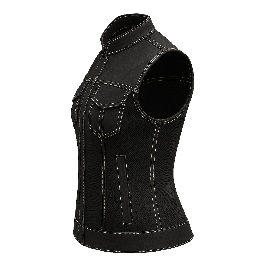 Trace Moto Mesh Women's Club Style Motorcycle Vest