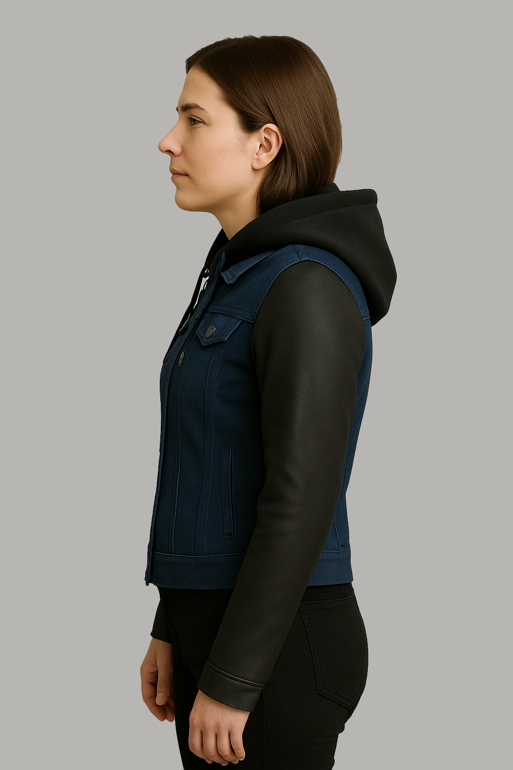 Shadow Denim – Women's Motorcycle Denim/Leather Jacket
