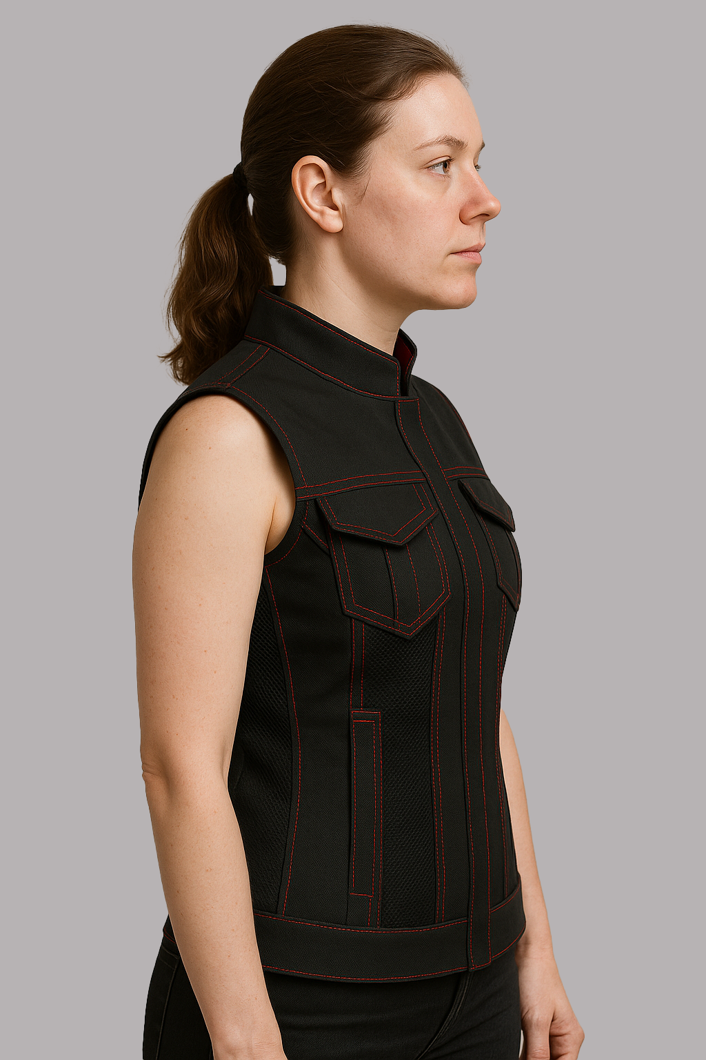 Trace Moto Mesh Women's Club Style Motorcycle Vest