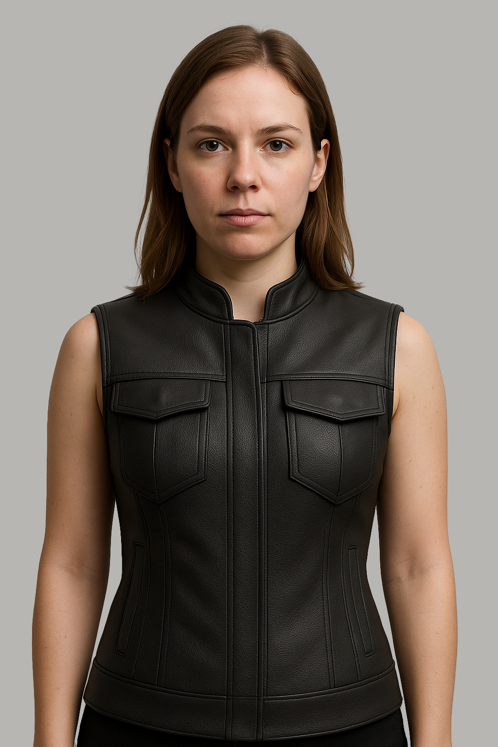 Nightlock – Women's Perforated Club Style Leather Vest