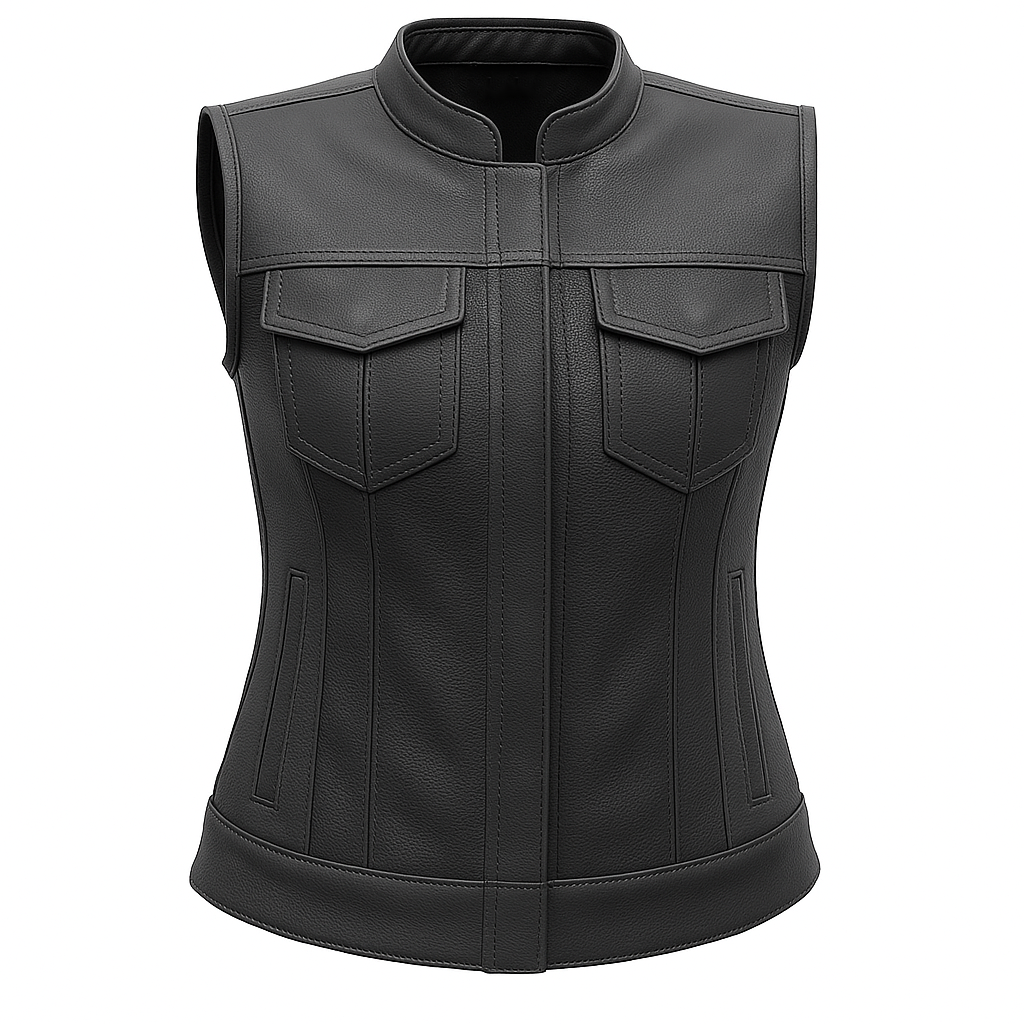 Nightlock – Women's Perforated Club Style Leather Vest