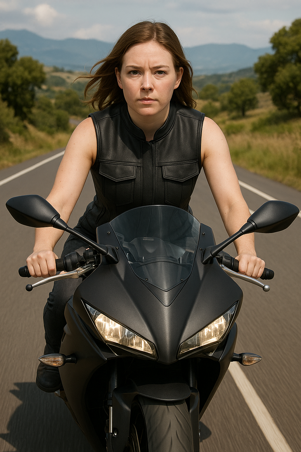 Nightlock – Women's Perforated Club Style Leather Vest