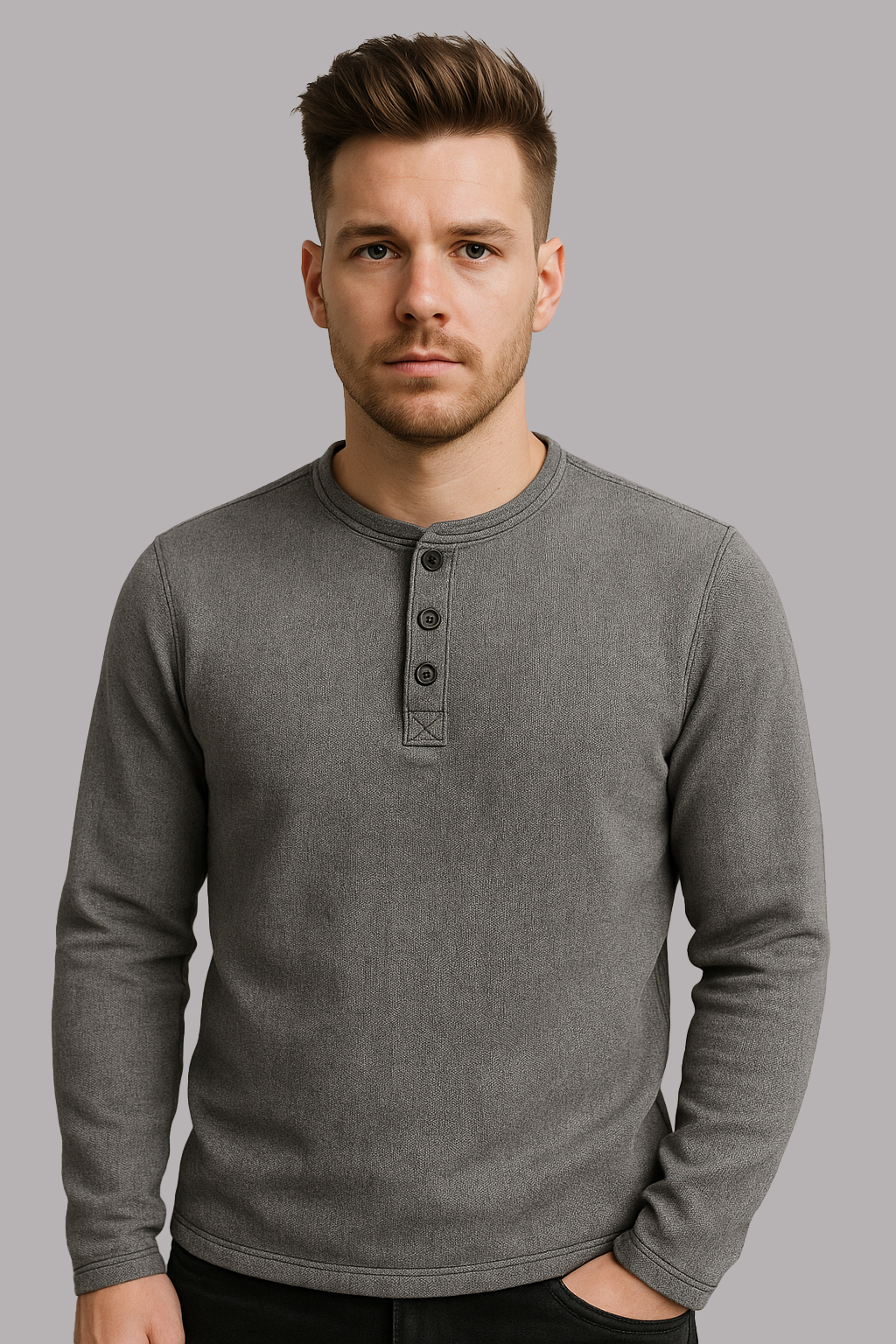 PR-329 Slate Henley Men's Shirt