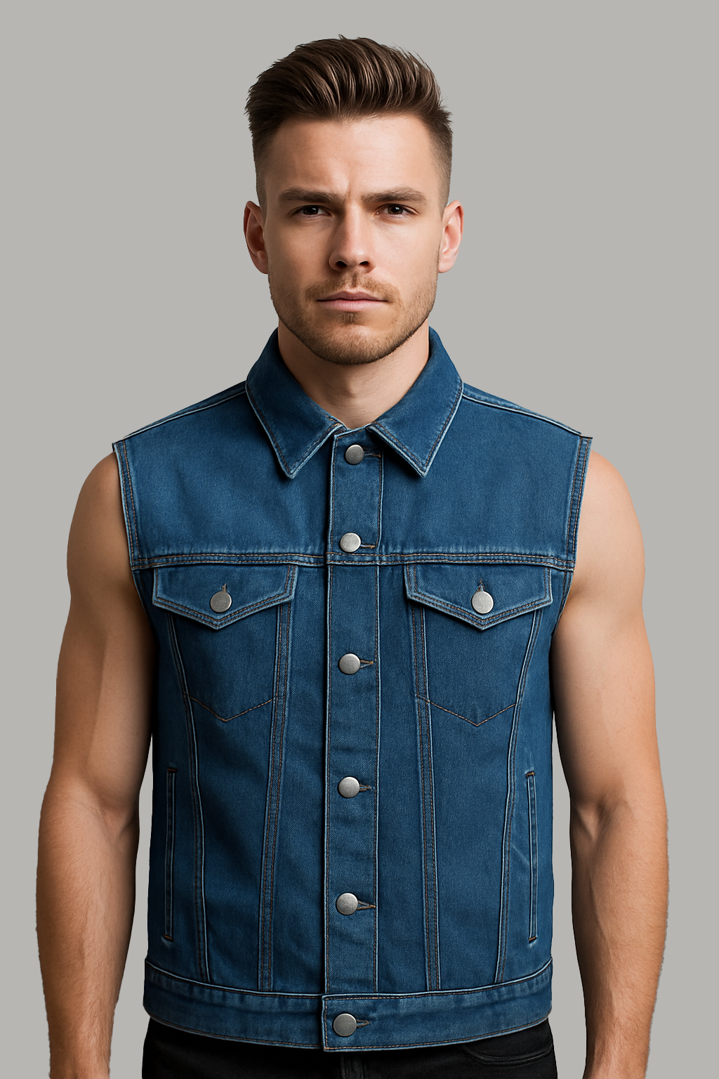 PR-314 Denmara – Men's Lightweight Denim Vest
