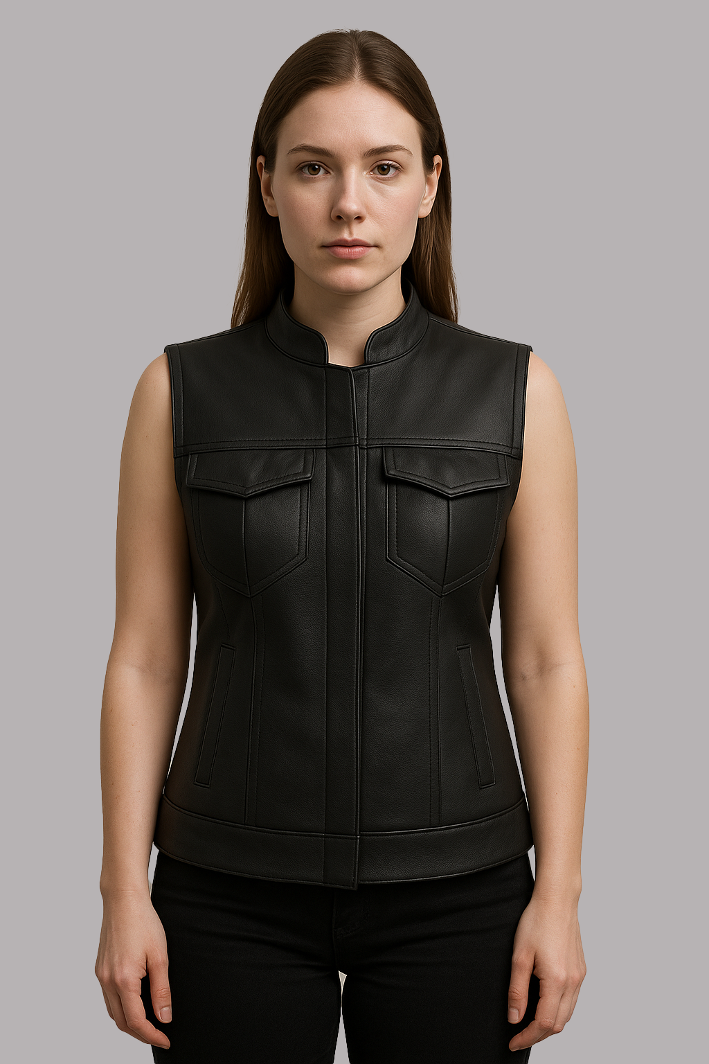 Darkhaven – Women's Motorcycle Leather Vest