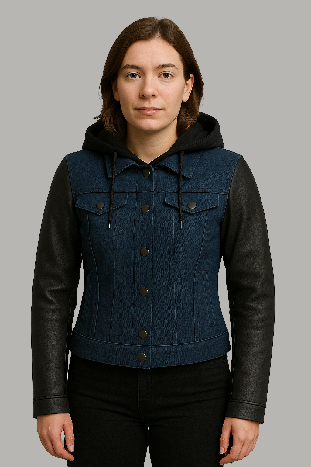 Shadow Denim – Women's Motorcycle Denim/Leather Jacket