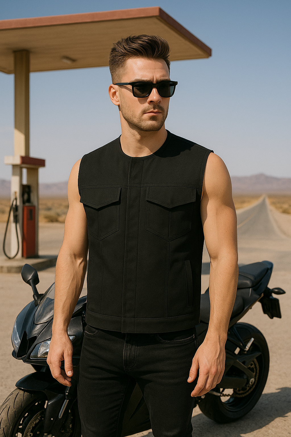 PR-308 Dominion – Men's Motorcycle Twill Vest