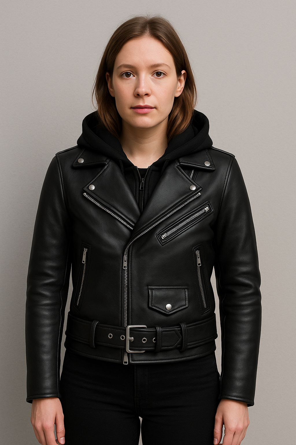 Midnight Throttle | Women's Motorcycle Leather Jacket