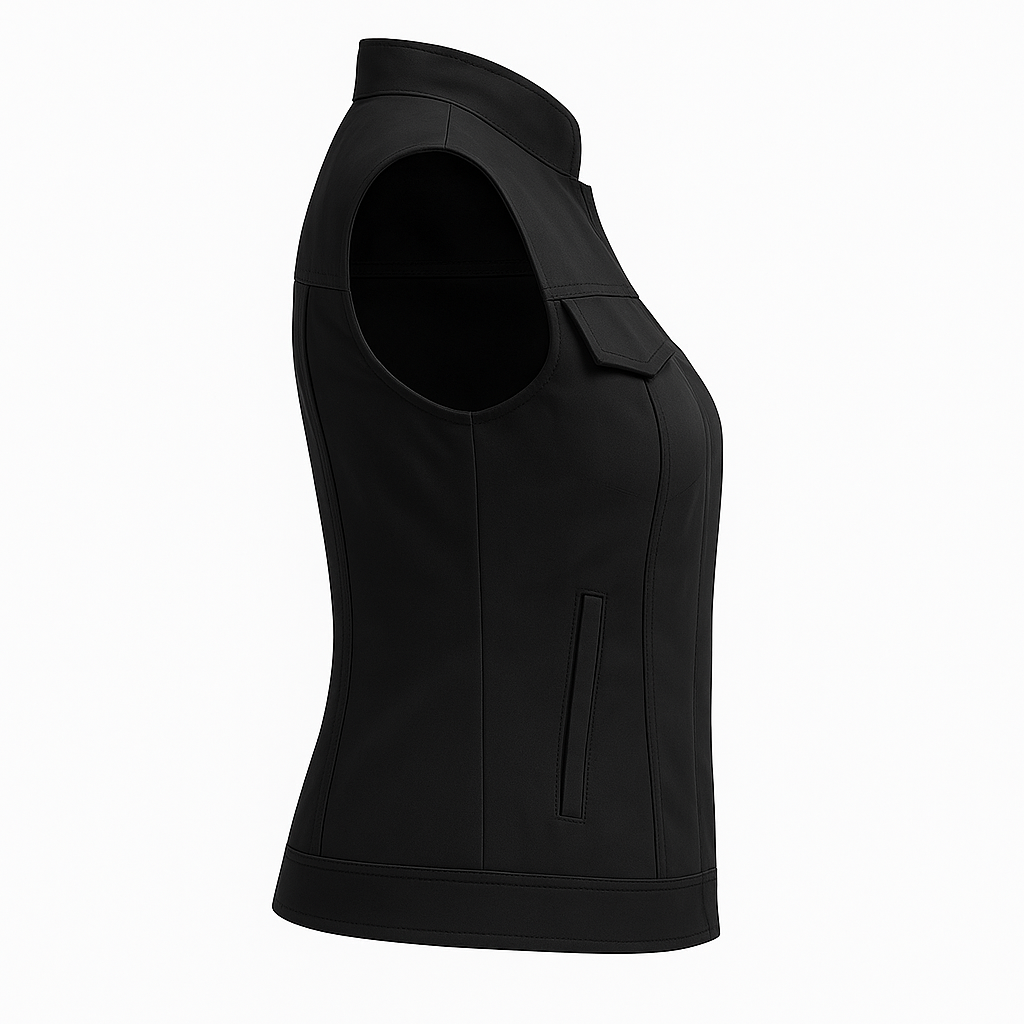 Black Vibe – Women's Motorcycle Twill Vest