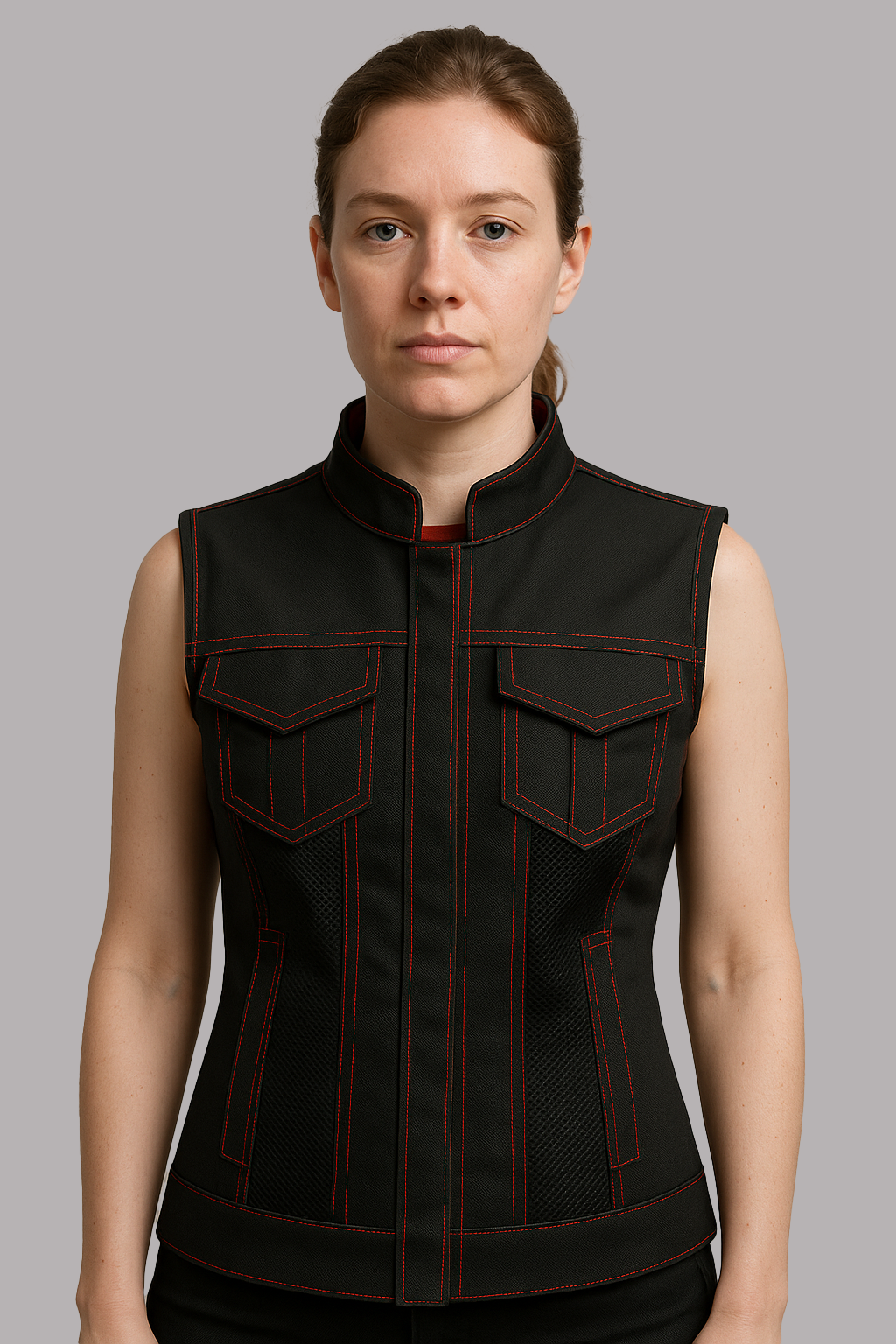 Trace Moto Mesh Women's Club Style Motorcycle Vest