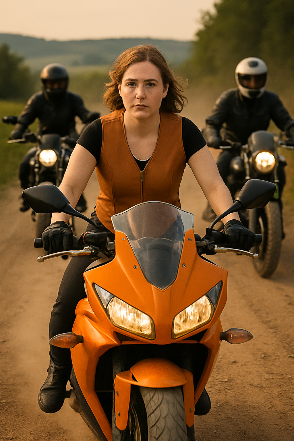 Bronzed – Women's Western Style Motorcycle Leather Vest