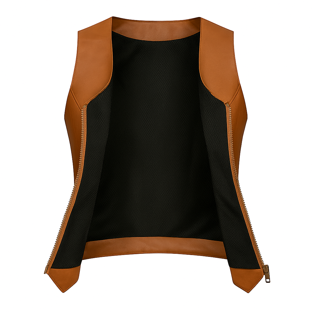 Bronzed – Women's Western Style Motorcycle Leather Vest