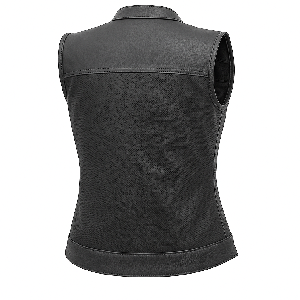Nightlock – Women's Perforated Club Style Leather Vest