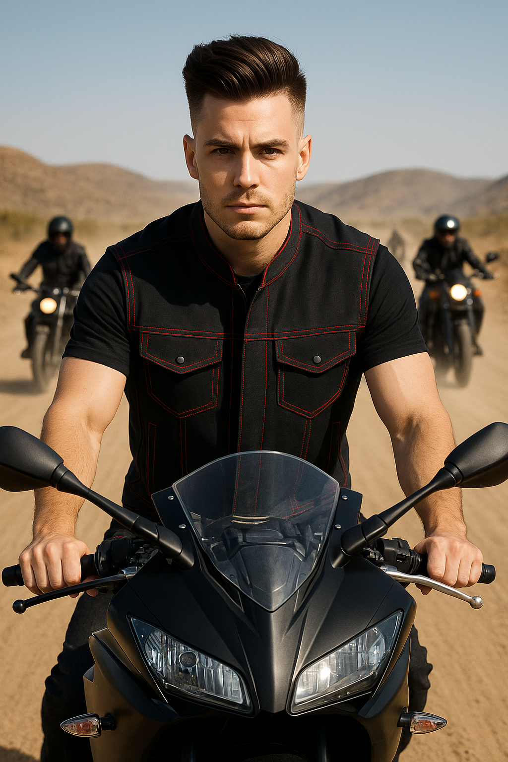 PR-302 Bloodstone – Men’s Motorcycle Denim Vest