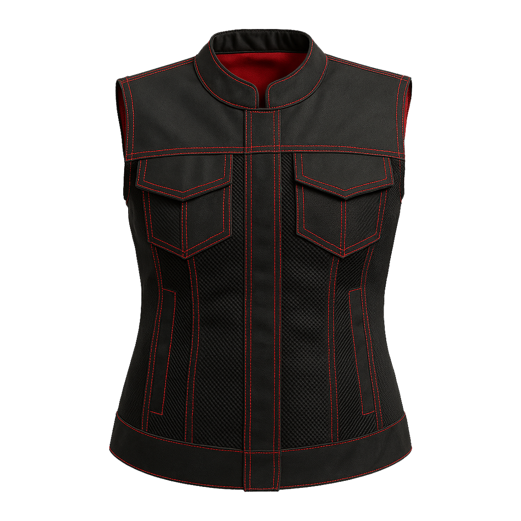 Trace Moto Mesh Women's Club Style Motorcycle Vest