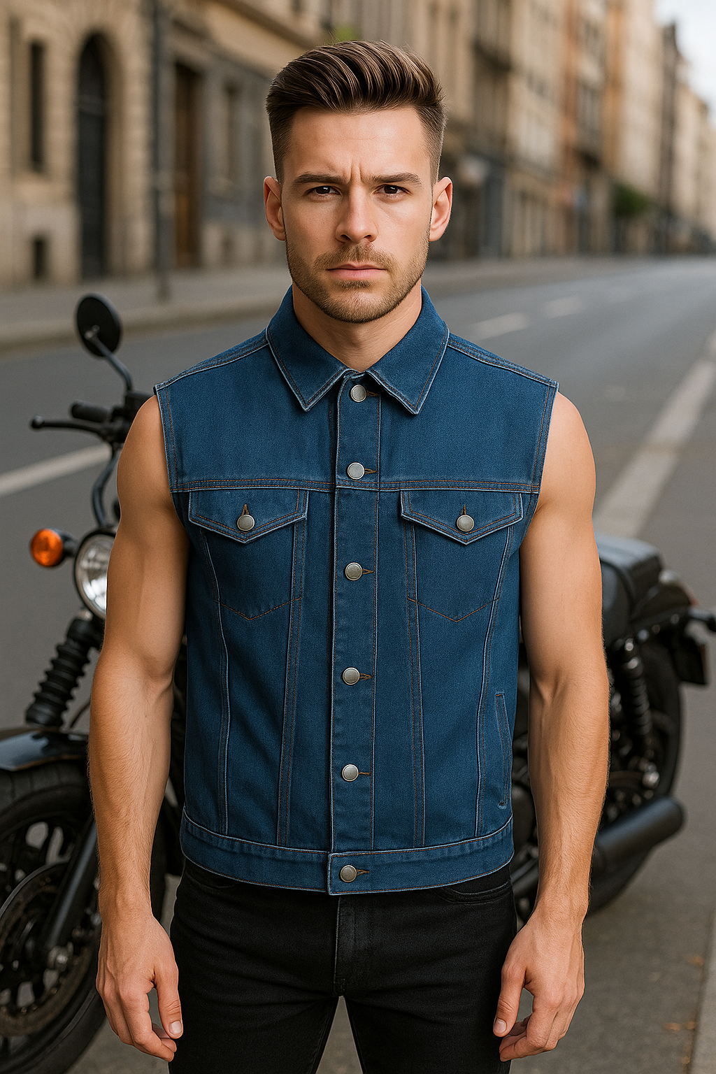 PR-314 Denmara – Men's Lightweight Denim Vest