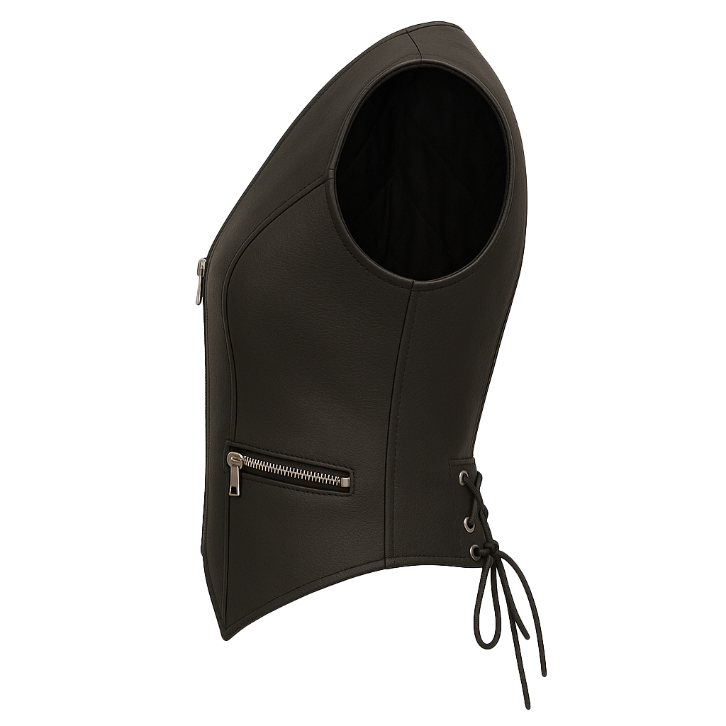 Velora Edge – Women's Western Style Motorcycle Leather Vest