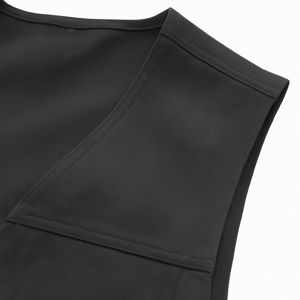 PR-307 Black Phantom - Men's Motorcycle Twill Vest