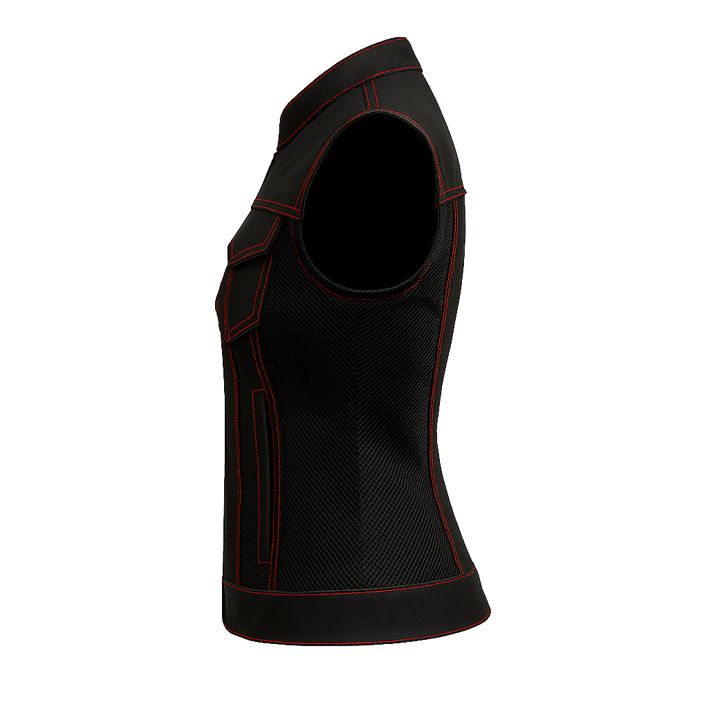 Trace Moto Mesh Women's Club Style Motorcycle Vest