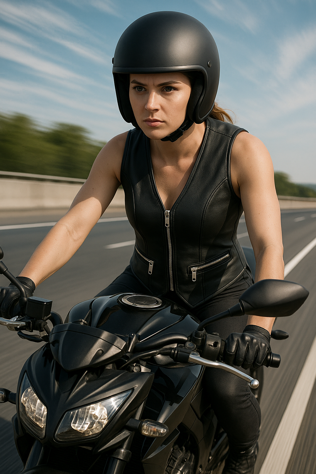 Velora Edge – Women's Western Style Motorcycle Leather Vest