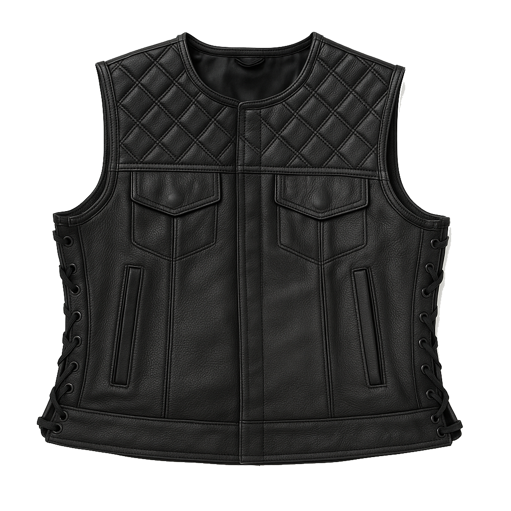 Obsidian Queen – Women's Club Style Motorcycle Leather Vest