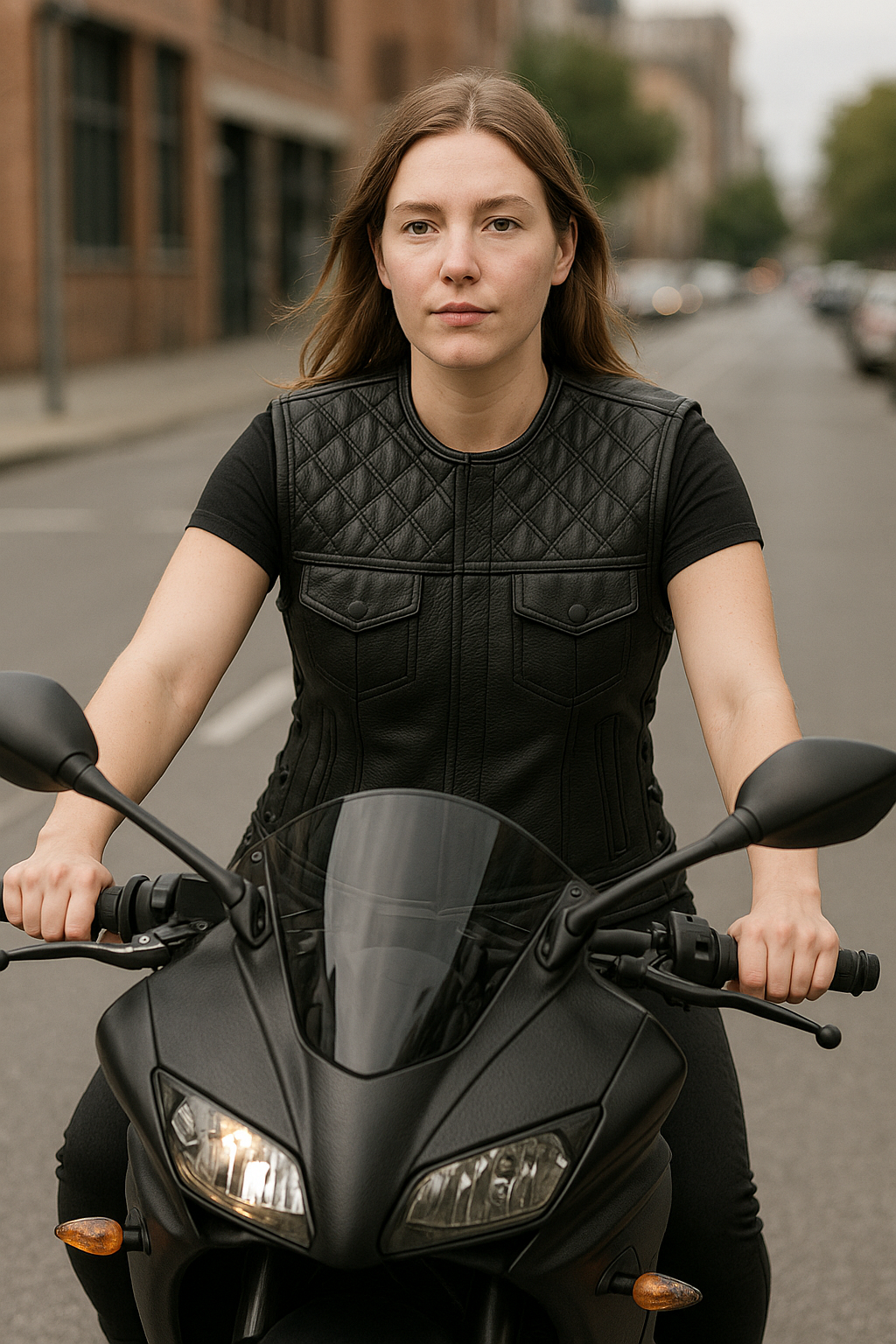 Obsidian Queen – Women's Club Style Motorcycle Leather Vest