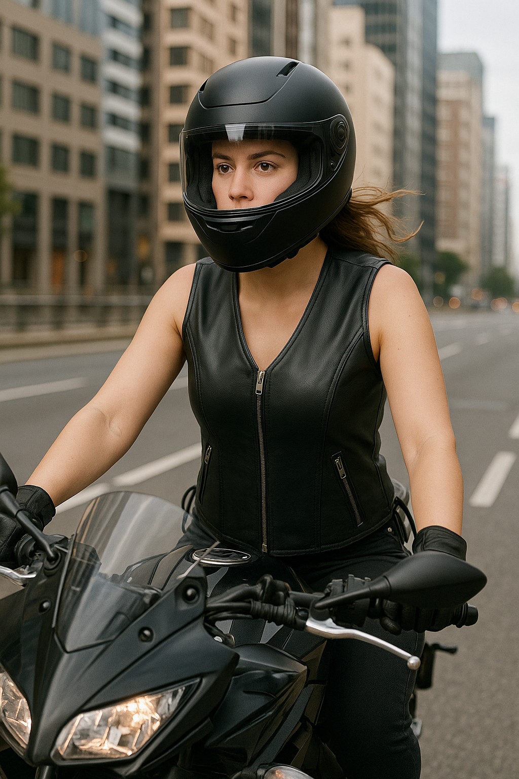 Luna Vortex – Women's Motorcycle Leather Vest
