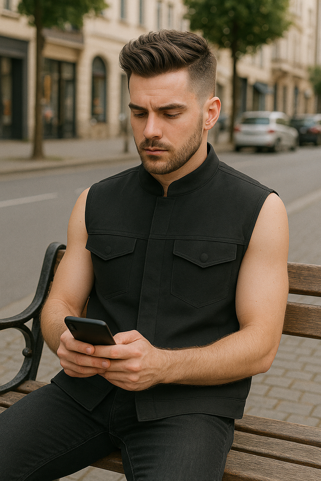 PR-305 Raven Guard – Men's Motorcycle Twill Vest