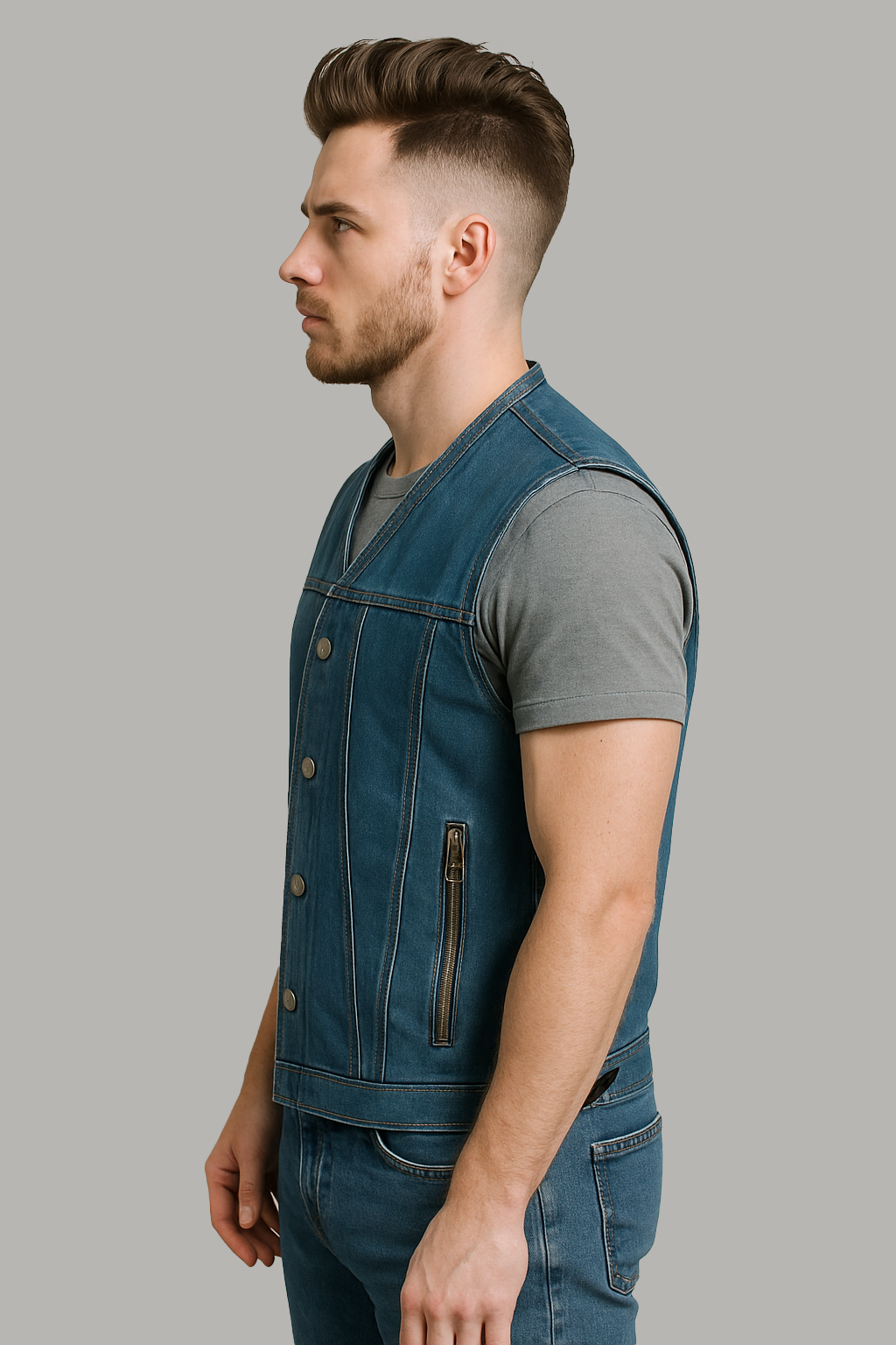 PR-303 Rabel - Men's Motorcycle Denim Vest