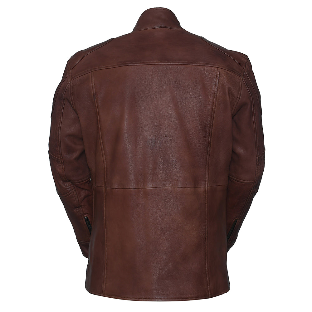 Mens Premium Field Master Long Brown Leather Jacket Coat