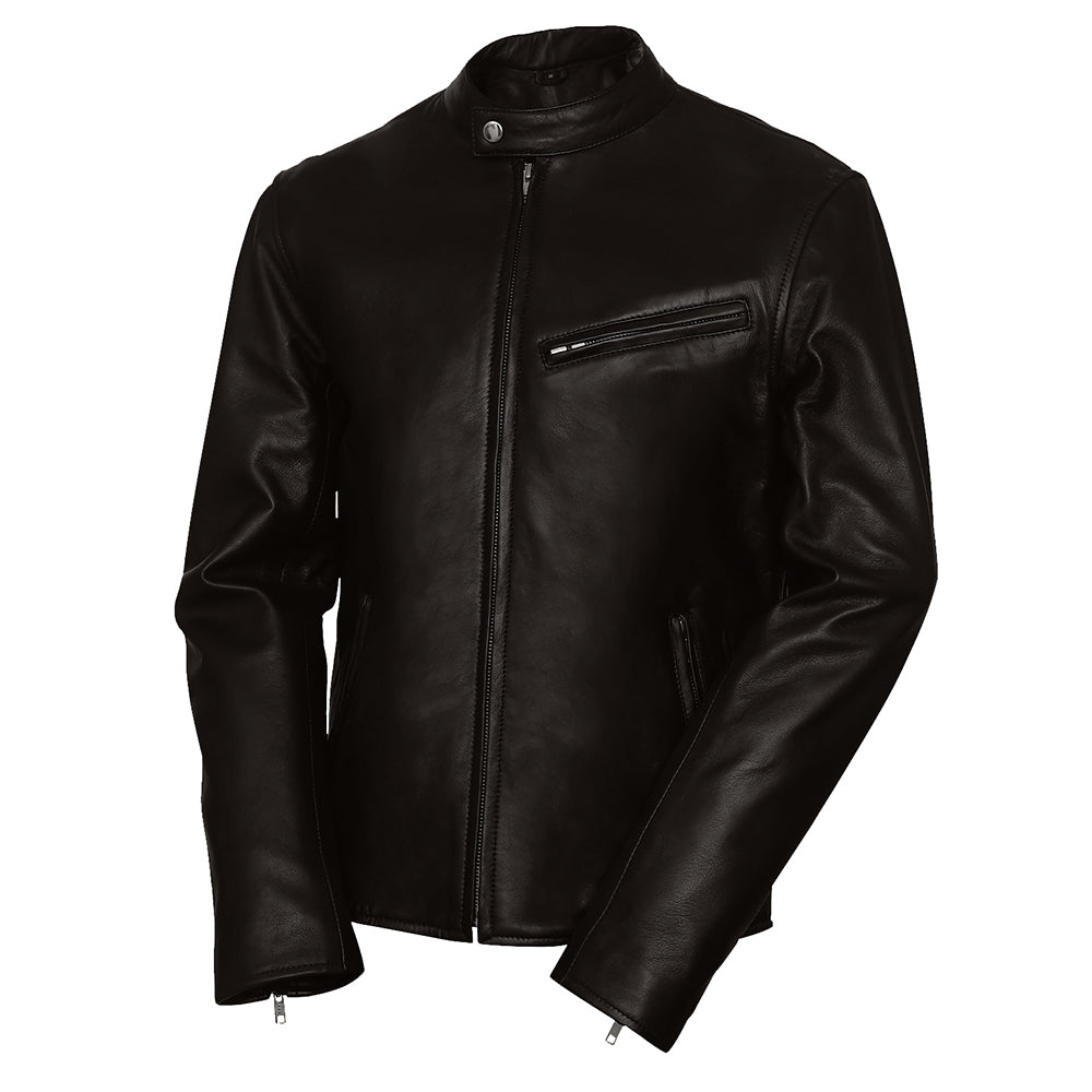 Superb Men's Natural Lambskin Brown Leather Jacket