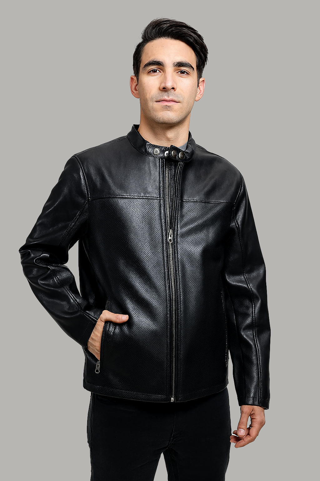 UrbanOliver Men's Leather Jacket