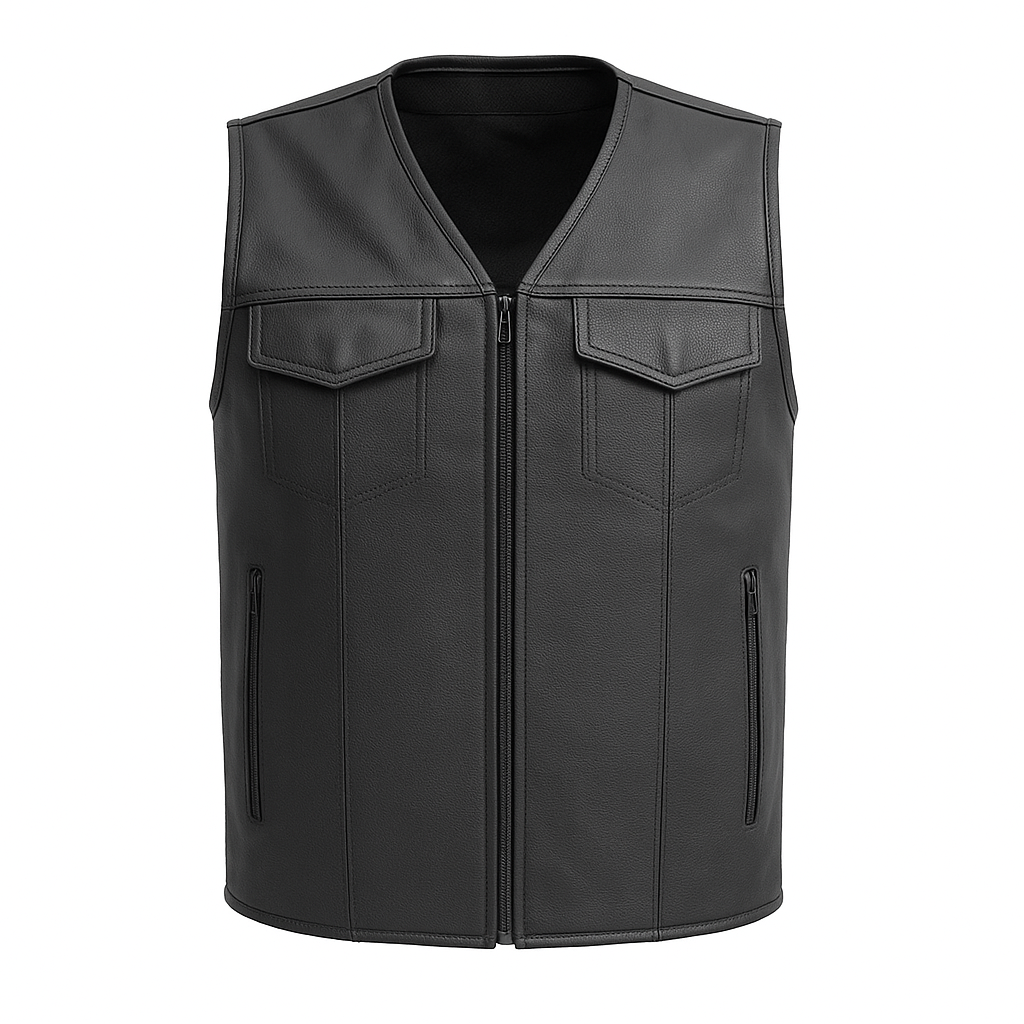 Dark Crusader - Men's Motorcycle Leather Vest
