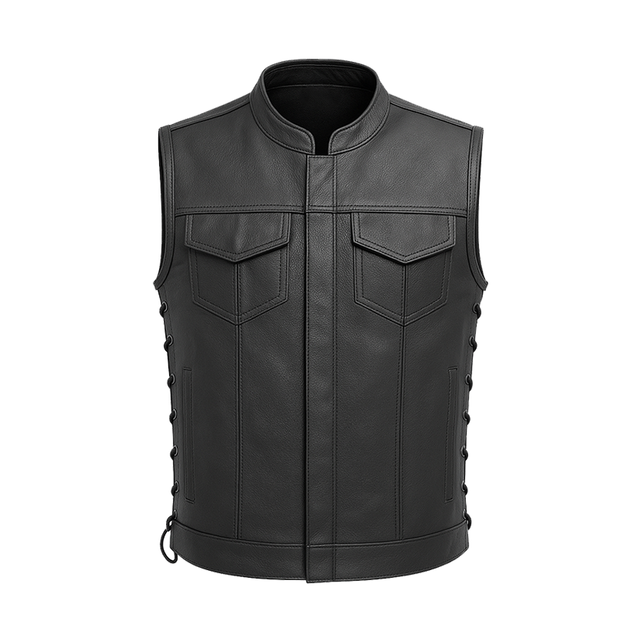 Dark Knight - Men's Motorcycle Leather Vest