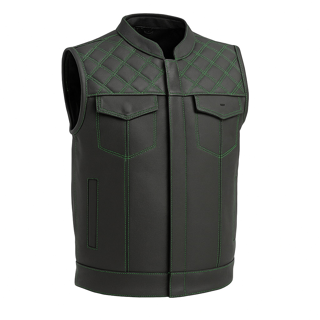 Scarlet Stitch - Men's Club Style Leather Vest