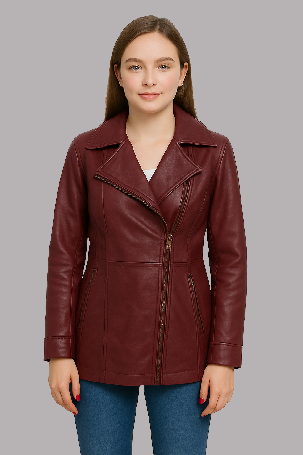Elara Trench Leatger Coat