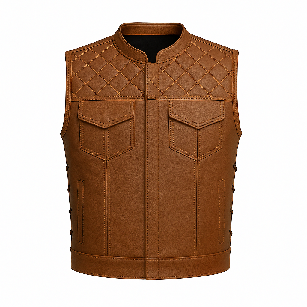 Savanna Storm - Men's Motorcycle Leather Vest