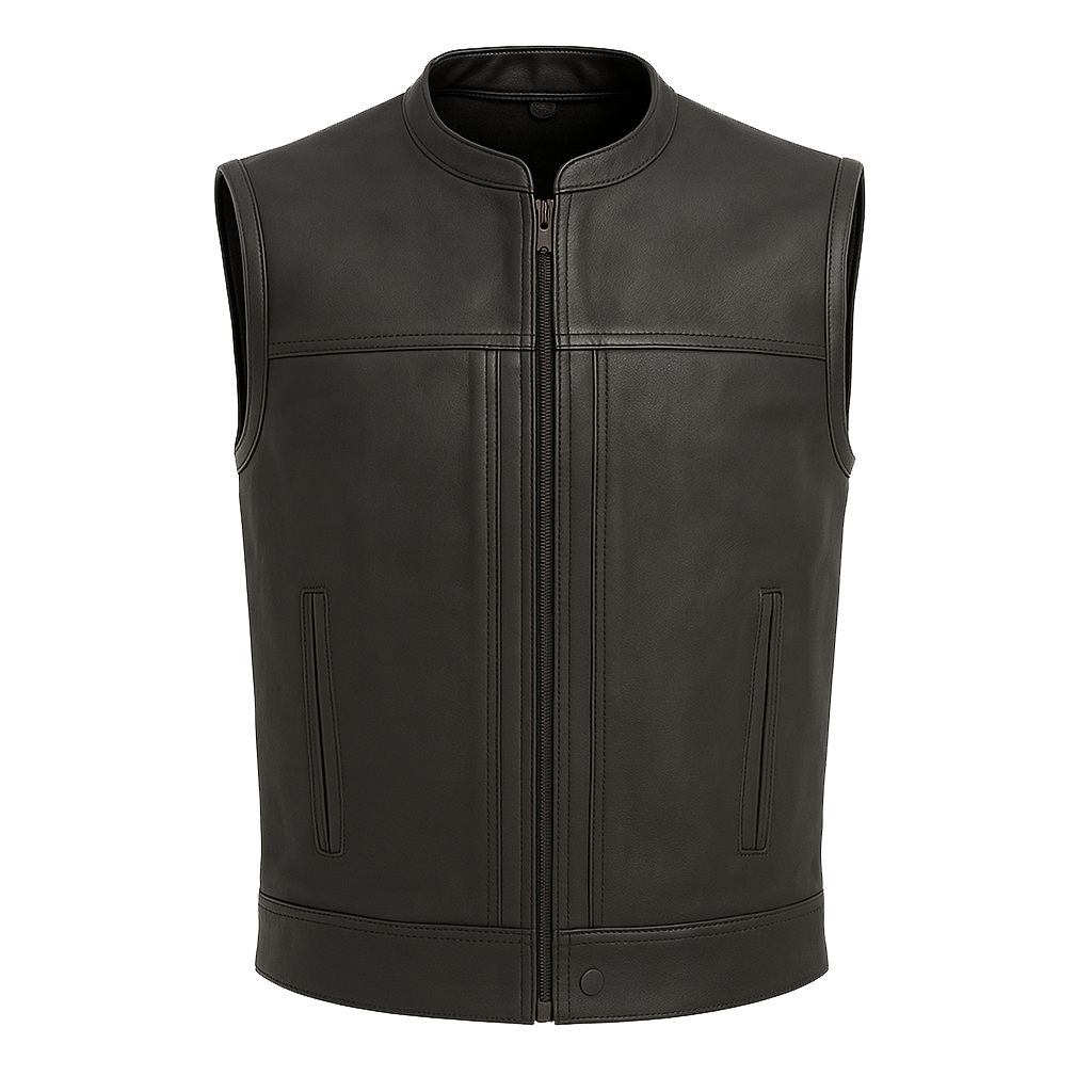 Onyx Drift - Men's Motorcycle Leather Vest