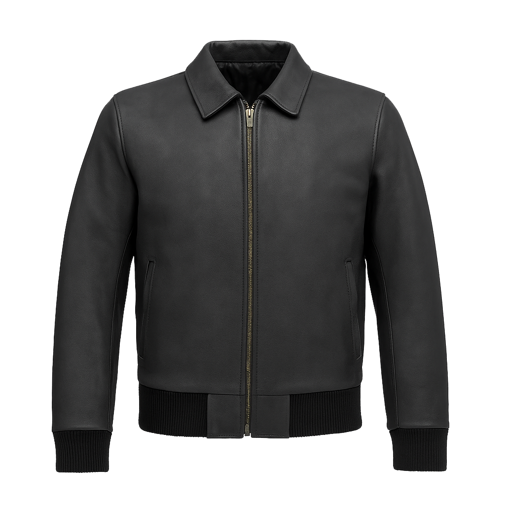 PR-218 The Heritage Bomber Man's Motorcycle Leather Jacket