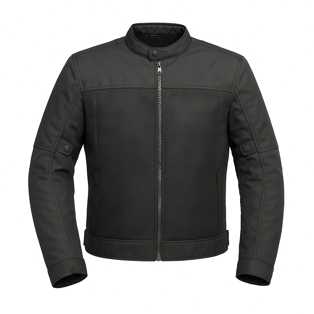 PR-229 Velocity Black Man's Motorcycle Textile Jacket
