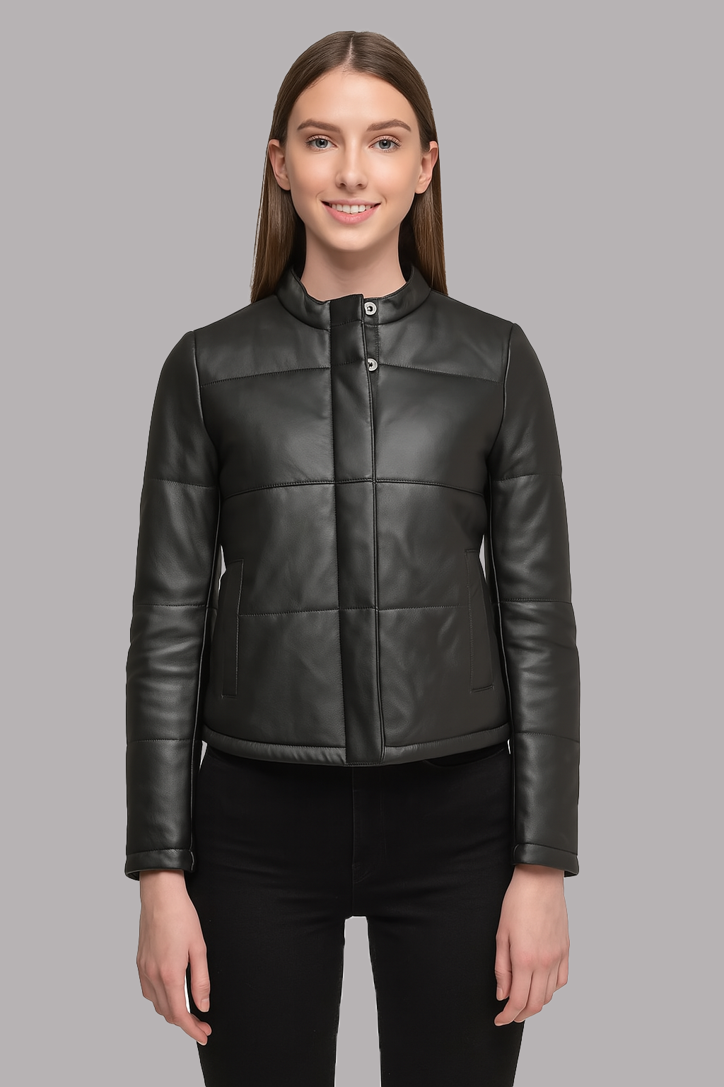 Olenna Pale Leather Jacket