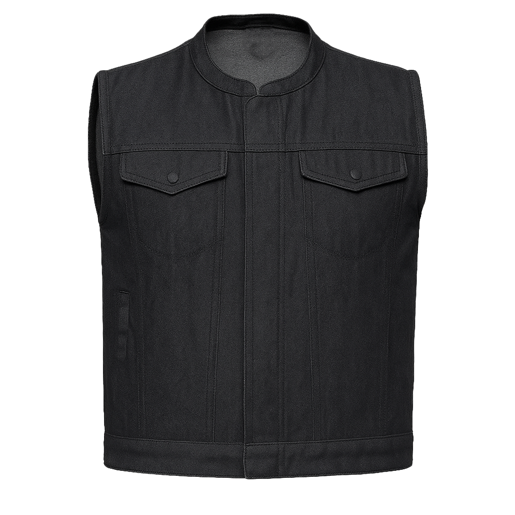 PR-306 Midnight Forge – Men's Motorcycle Denim Vest