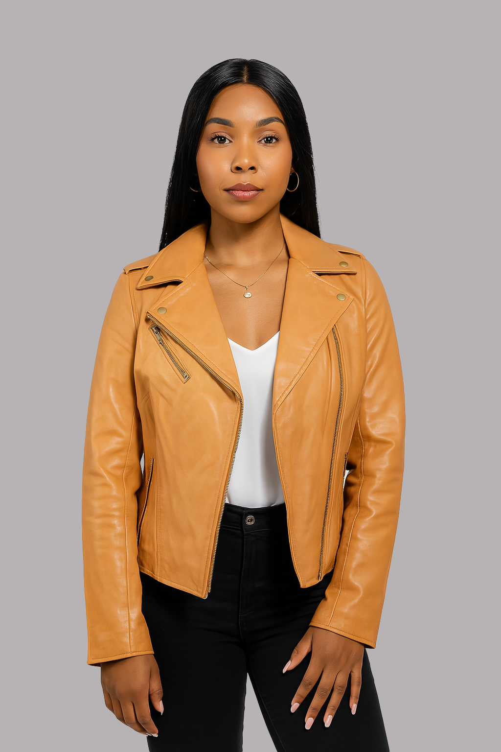 Sloane Steel Leather Jacket