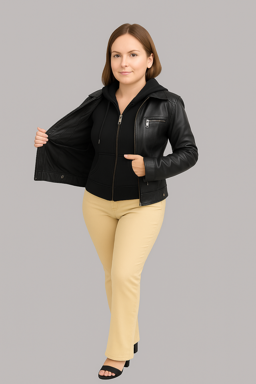 Isolde Mist Women's Lambskin Leather Jacket