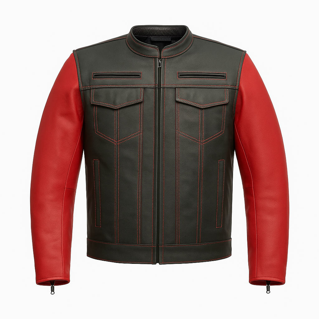 PR-237 Inferno Edge Man's Moto Leather Jacket